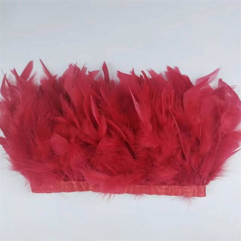 1pc 2m/78in Ostrich Feather Strip, Multicolor, Orange, Suitable For  Christmas Costume Decoration, Diy Hair Clip Accessory, Performance Dance  Costume, High-end Dress, Clothing Material, Etc.