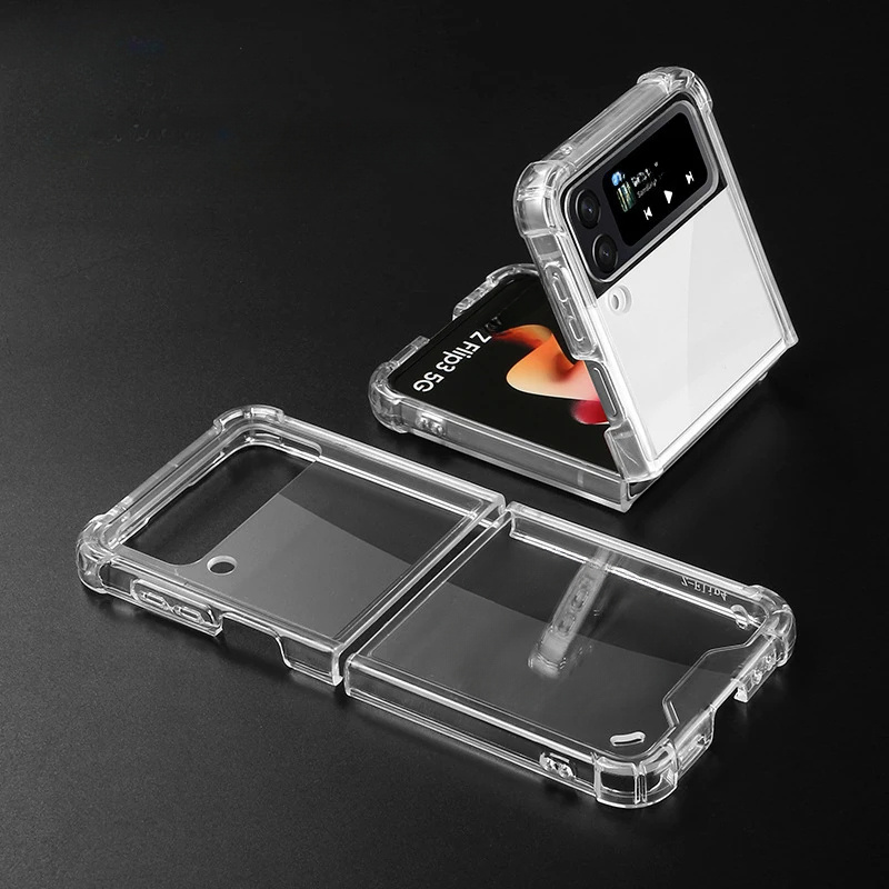 Luxusy Leather Phone Case Galaxy Z Flip 5/4/3 Mirror - Temu