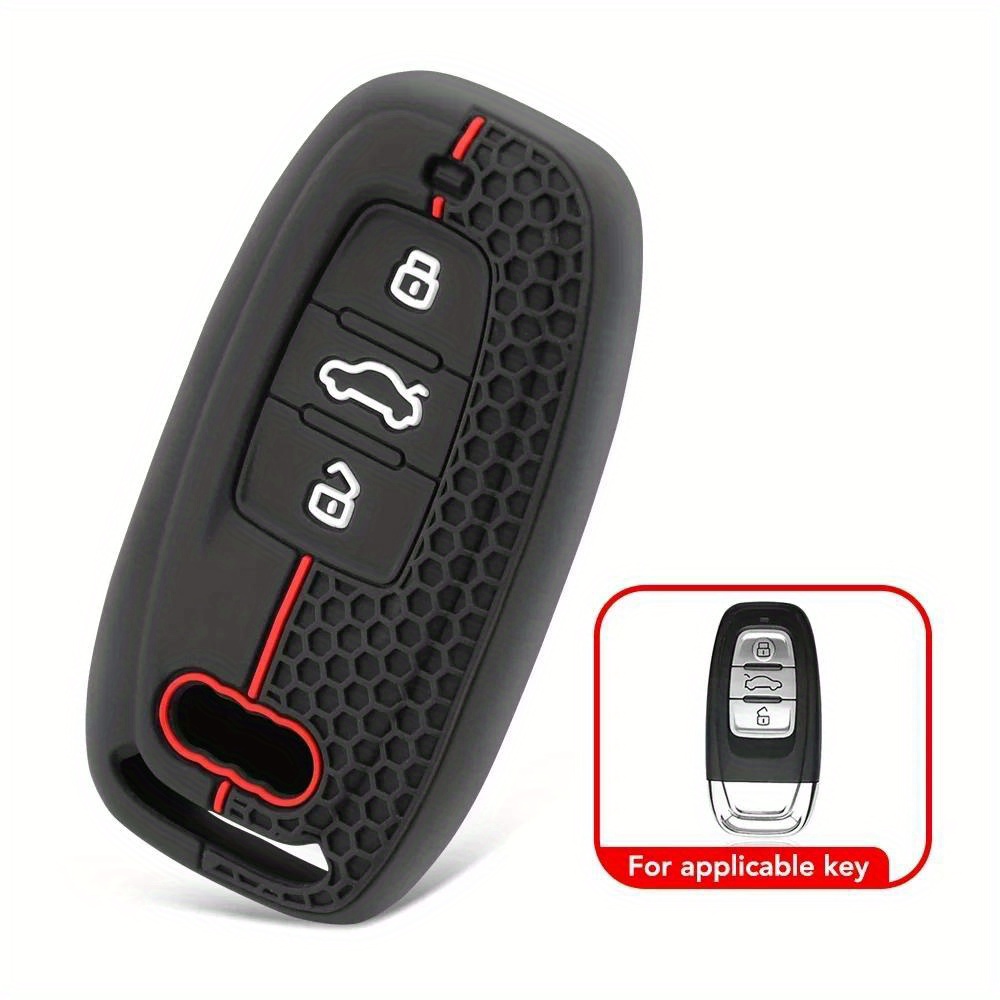 Silicone Covers For Car Keys Compatible With For Models A1, A3, A4, A5, A6, A7, A8, , Q3, Q5, And Q7 From 2009 To 2015