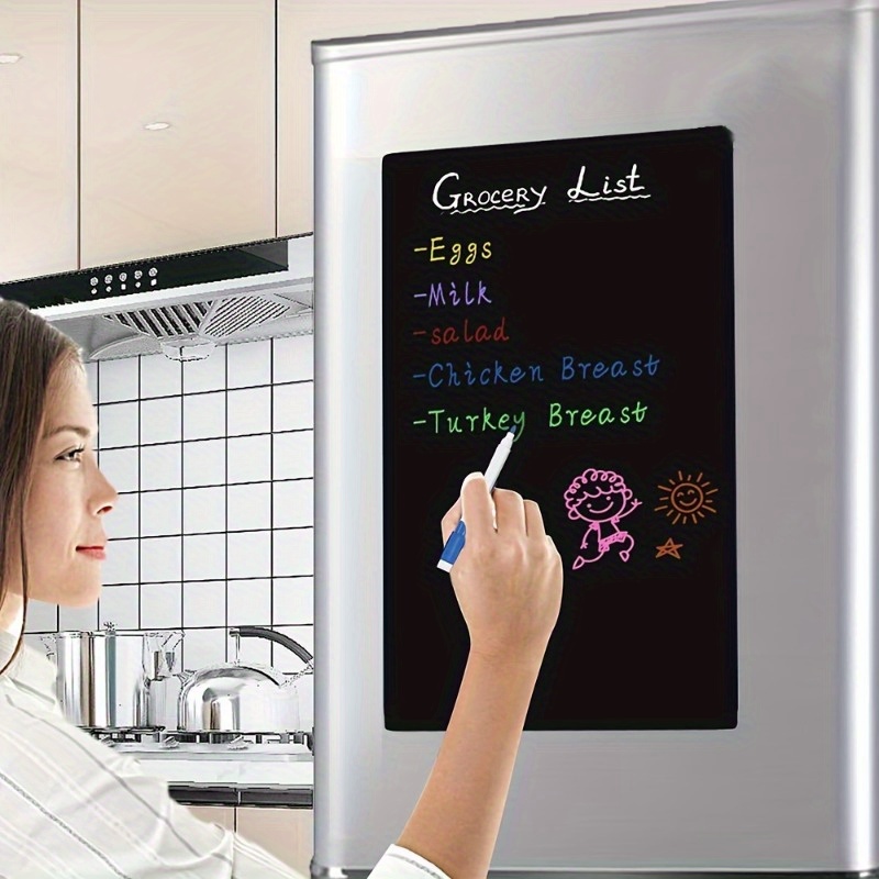 A3magnetic Refrigerator Whiteboard Sticker Dry Erase Fridge Whiteboard  Chalk Board Contact Paper For School Office Home - Temu