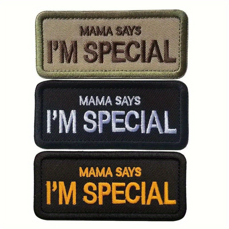 Mama Says I'm Special PVC Patch Moral Patch, Tactical Military Morale Hook  and Loop Patch, Tactical Patch Gear for Backpack, Bag, Coat, Dog Harness