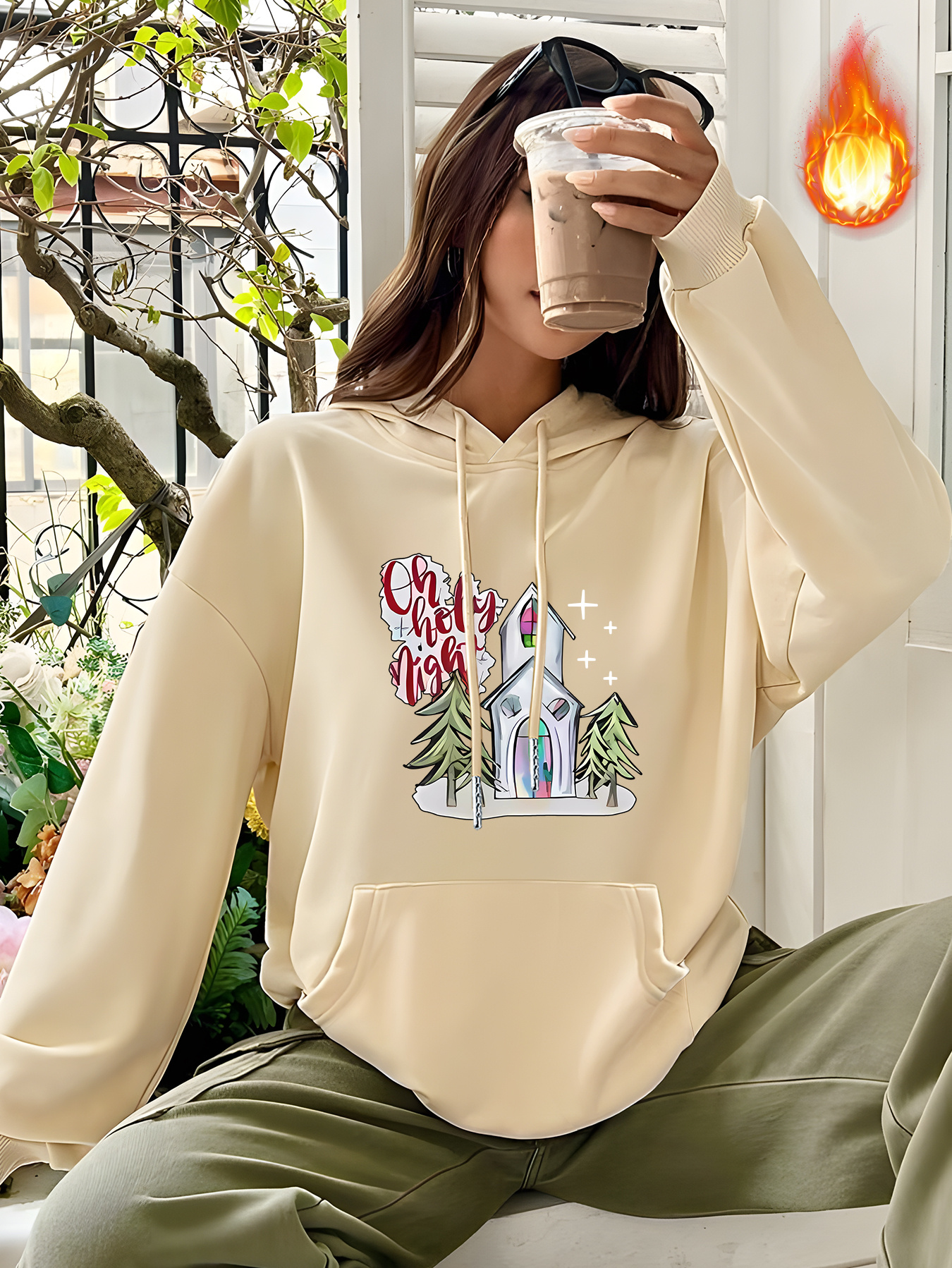 Hawaii Beach Letter Print Hoodie, Casual Pocket Long Sleeve Drawstring Hoodies, Pullover Sweatshirt, Women's Clothing,Temu