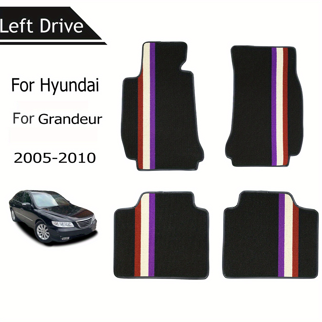 Tapis de sol de voiture en cuir sur mesure pour Hyundai, tapis