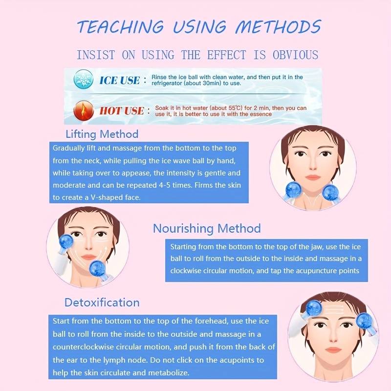 two glitter massage beauty balls facial care balls facial details 7