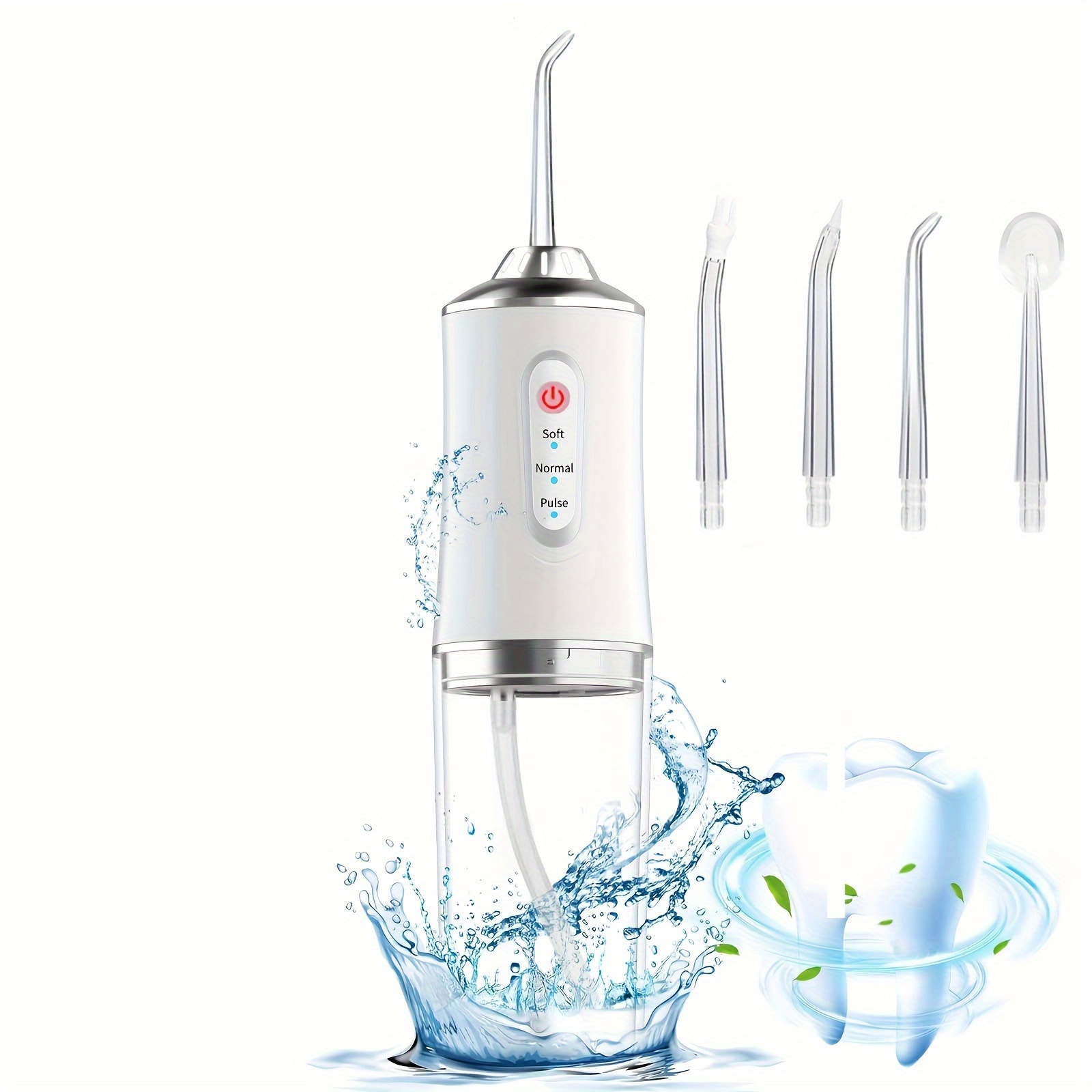 

Electric Water Flossers For Teeth, Dental Oral Irrigator, 4 Nozzles, Waterproof Teeth Brush Kit At Home And Travel