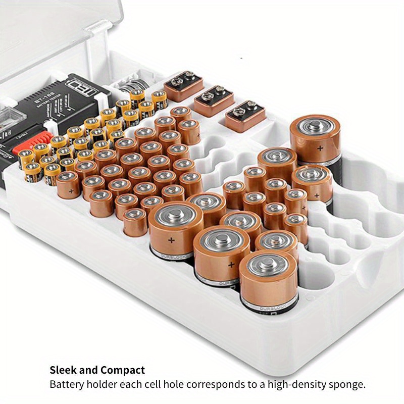 Battery Organizer Wall mount Battery Storage Case Holds 93 Temu