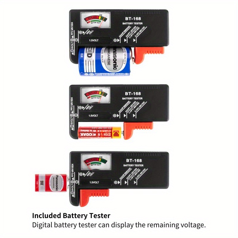 Tester Batterie Organizer Batterie Makerfire - 110 Slot Con Tester Incluso Per Tutte Le Misure Test Batterie Makerfire - 13