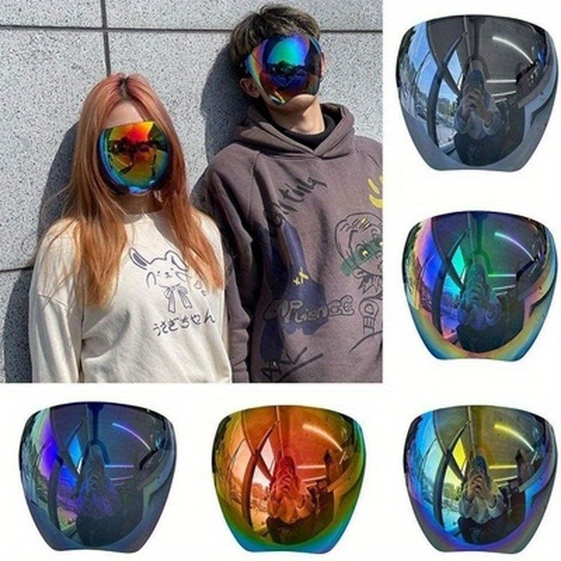 10pcs Reused Transparent Anti-fog Face Mask Plastic Spittle Shield