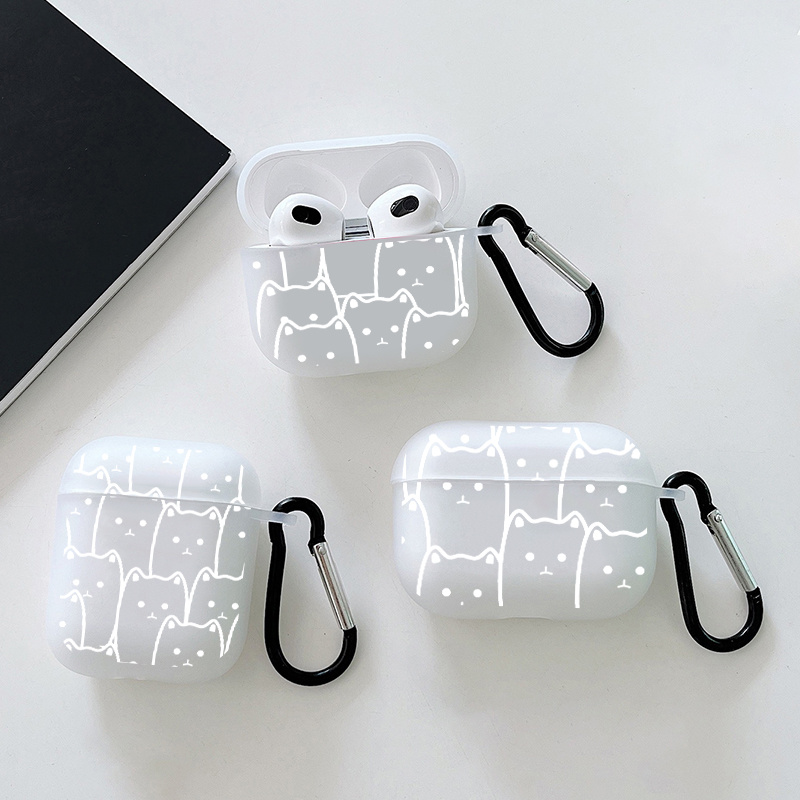 

Cute Cat Graphic Earphone Case For Airpods 1/2/3, Airpods Pro 1/2, Eey Gift For Birthday, Girlfriend, Boyfriend, Friend Or Yourself Pattern Headphone Case