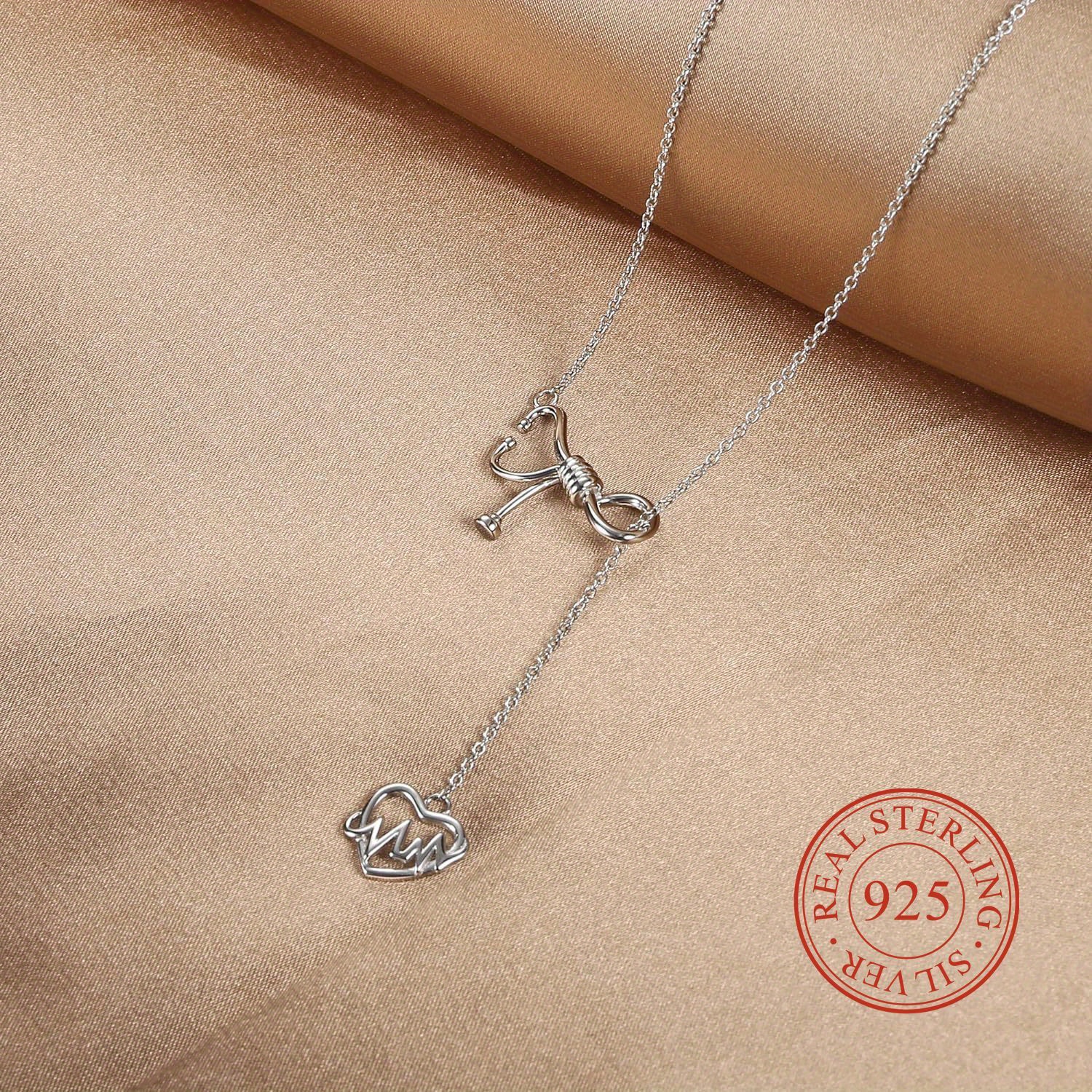 Stethoscope hot sale heart necklace