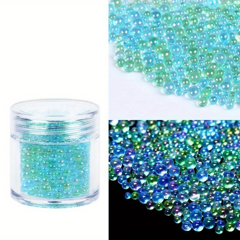 A Box Bubble Beads UV Resin Fillers Kawaii Whip Toppings Decoden Resin  Jewelry Craft Glass Ball Filler Crafts DJ_F_063 