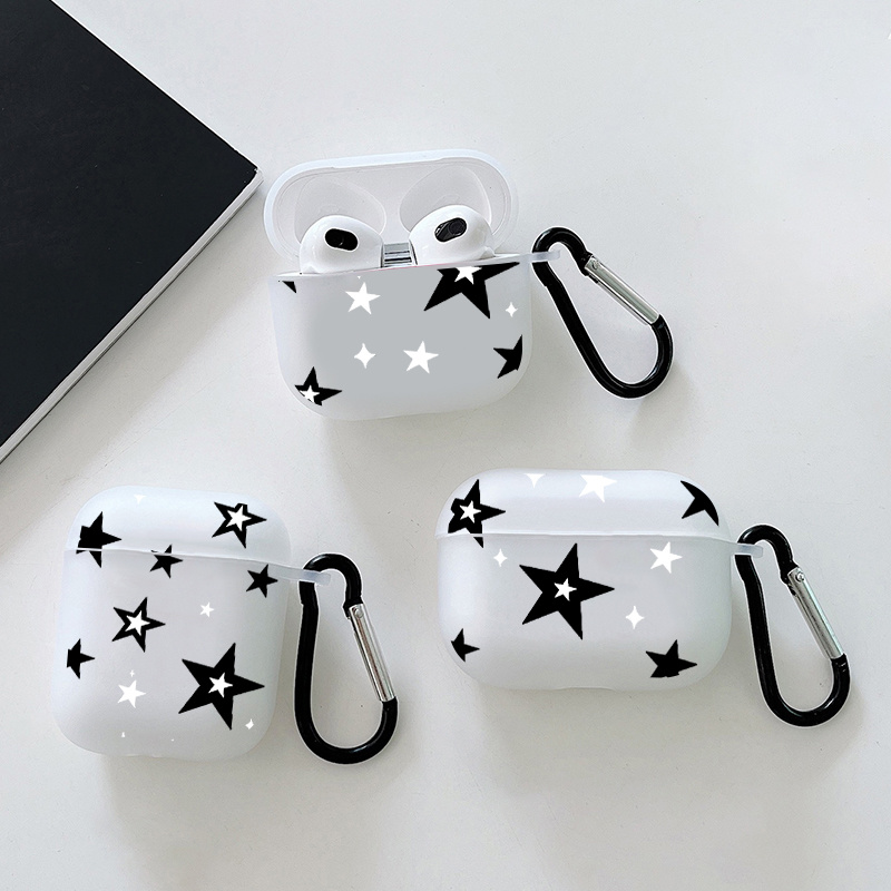 

Star Graphic Earphone Case For Airpods 1/2/3, Airpods Pro 1/2, Eey Gift For Birthday, Girlfriend, Boyfriend, Friend Or Yourself Pattern Headphone Case