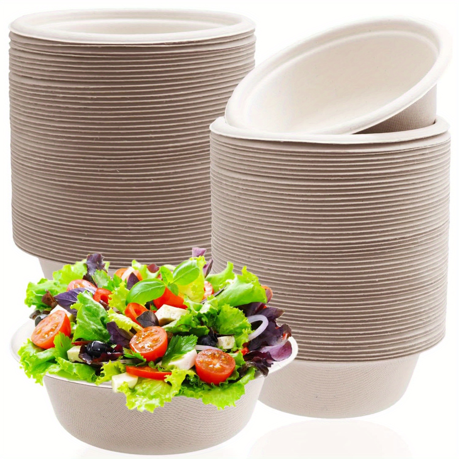 Hemoton Bowls Paper Bowldinnerware Disposable Compostable Styrofoam Plates  Bulk Soup Biodegradable Camping Party Set Tableware