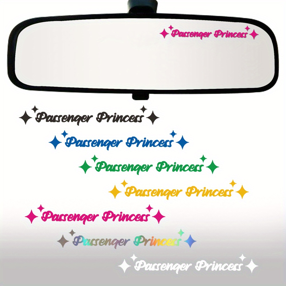 passenger princess Mirror Decal, Mirror Sticker, Girlfriend Gift Decal, Funny