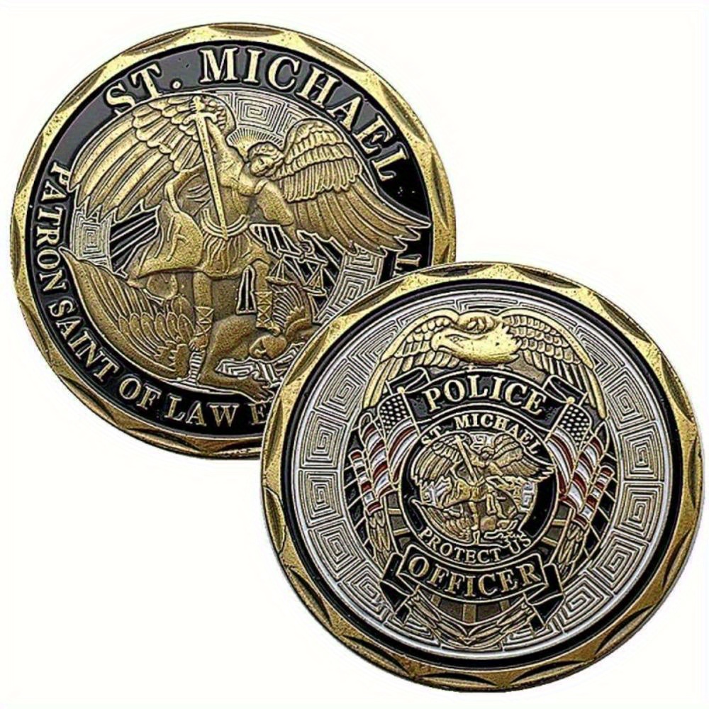 법 집행 수호자 기념 코인, 비행 독수리 대천사 검 행운의 코인, 도전 코인, 수집가 친구들을 위한 선물, 수집용으로만 사용하세요 -  장난감&게임 - Temu