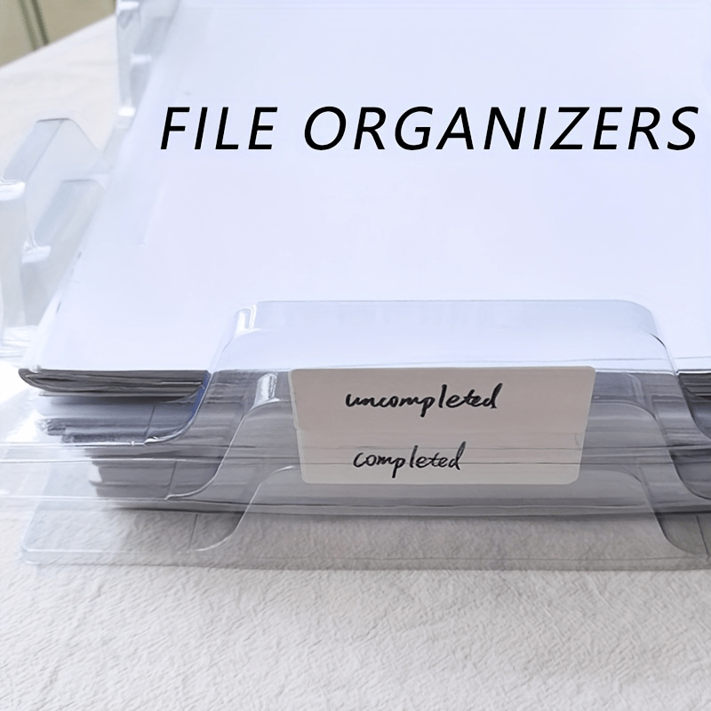 Organizador de papel para escritorio, organizador de documentos de acrílico  transparente, organizador de cartas, organizador de escritorio de oficina