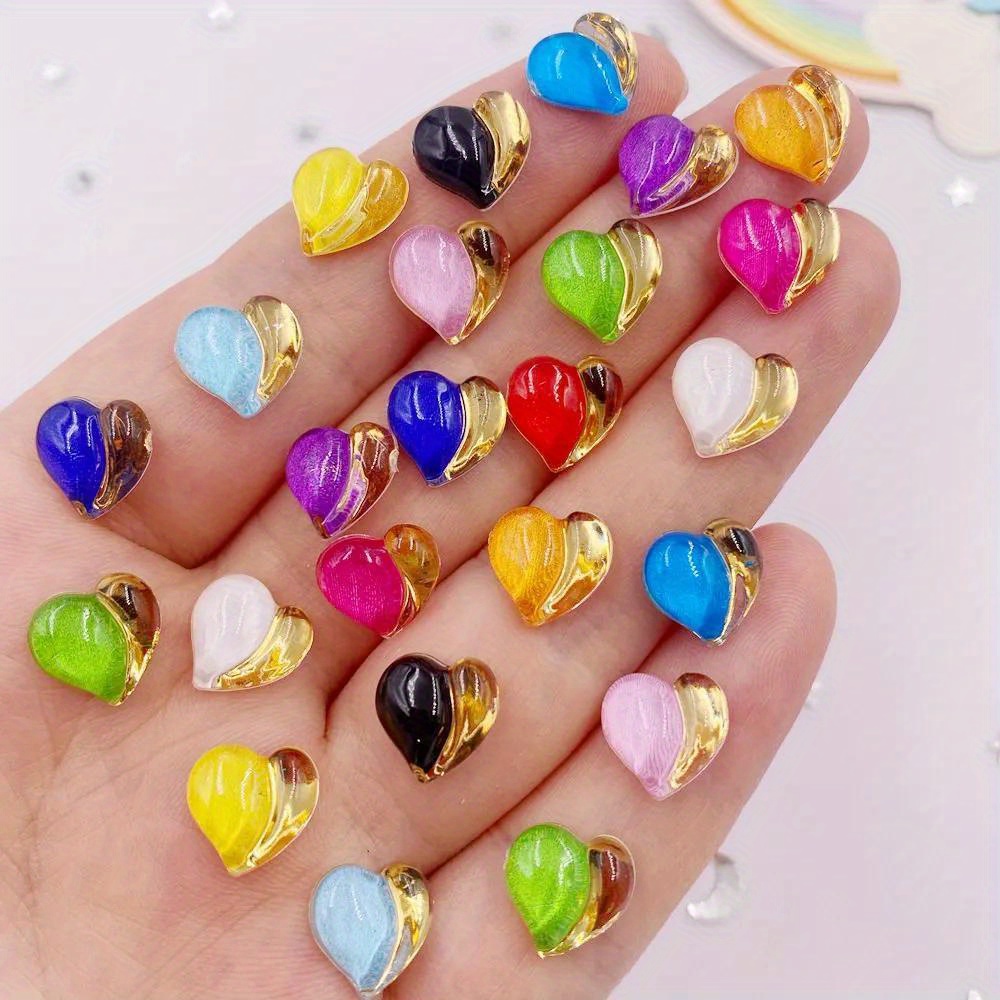  300 piedras de imitación de acrílico con forma de corazón de  0.472 in y cristales para accesorios de manualidades : Arte y Manualidades