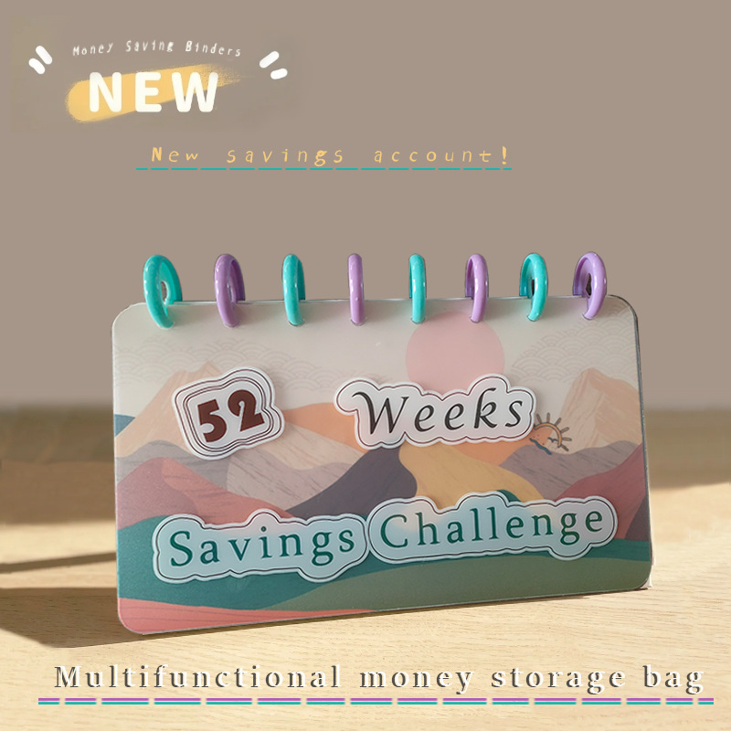 52-week Money-saving Challenge Folder For Man Women And Students - Temu  Israel