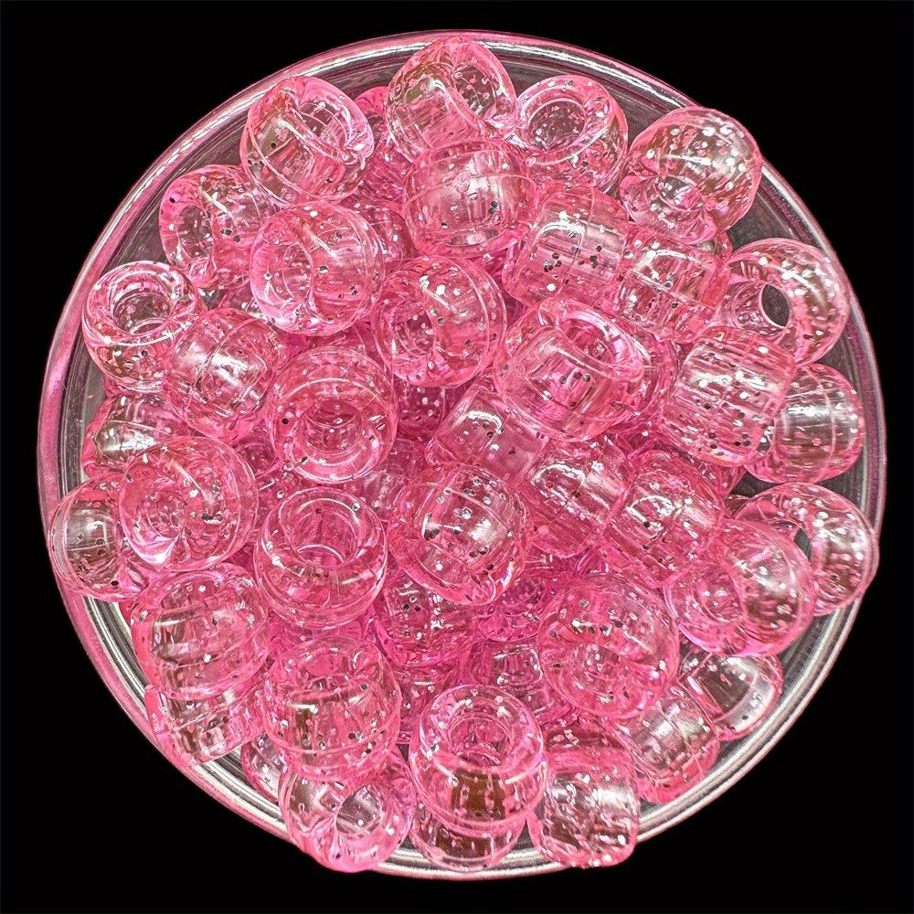 50pcs 6mmx9mm Acrylic Beads With 4mm Large Holes - Assorted Making Supplies For Bracelets, Necklaces, Keychains & Craft Projects