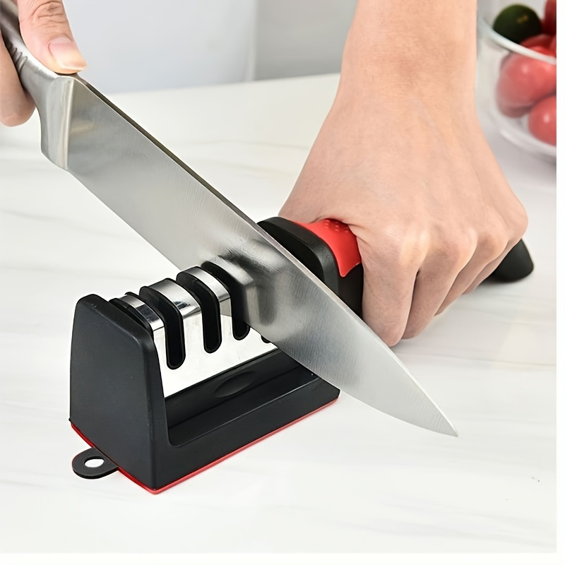 Knife Sharpener Professional Sharpening Stone Whetstone Grindstone 4 Stages  Kitchen Knives Scissor Grinder Stone Householder – MYVIT Home