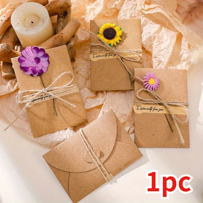 Mini sobres de papel kraft marrón kraft para tarjetas de regalo y tarjetas  de visita (paquete de 100 unidades de 4 x 2.75 pulgadas)