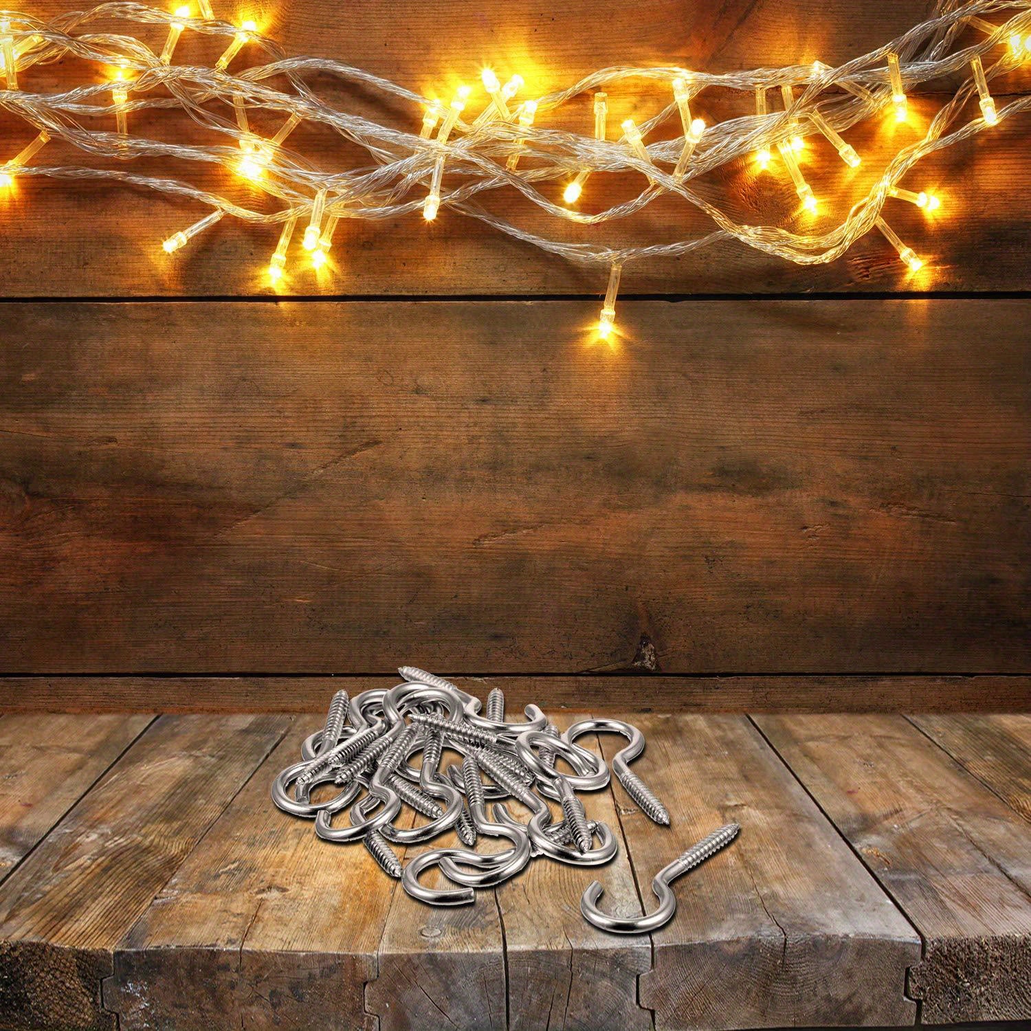 Christmas Lights Hanger Screw Hooks Outdoor String Ceiling - Temu