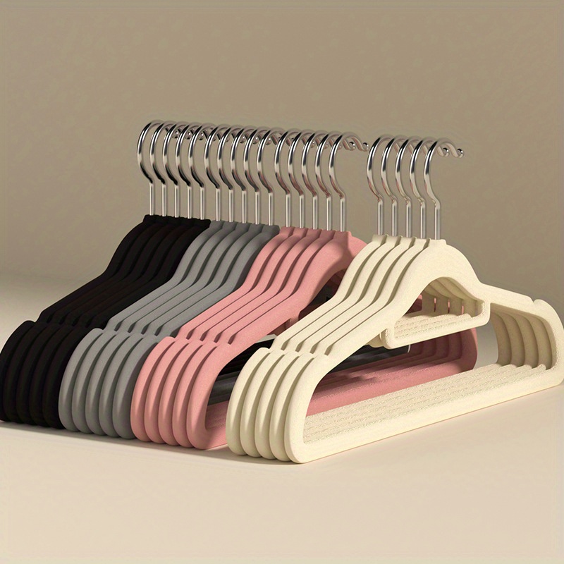 MIZGI Velvet Hangers (50 Pack) Heavy Duty - Non Slip Felt Hangers - Blush  Pink - Rose Gold 360 Degree Swivel Hooks,Space Saving Clothes