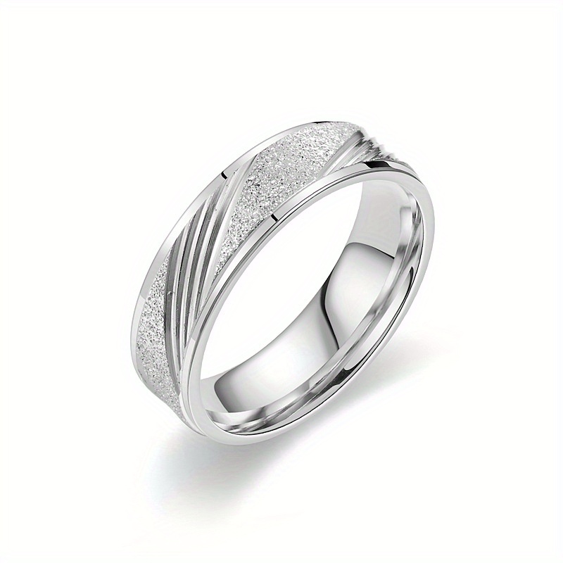 Titanium Steel Matte Ring Fashion Casual Men And Women Versatile Ring Ring