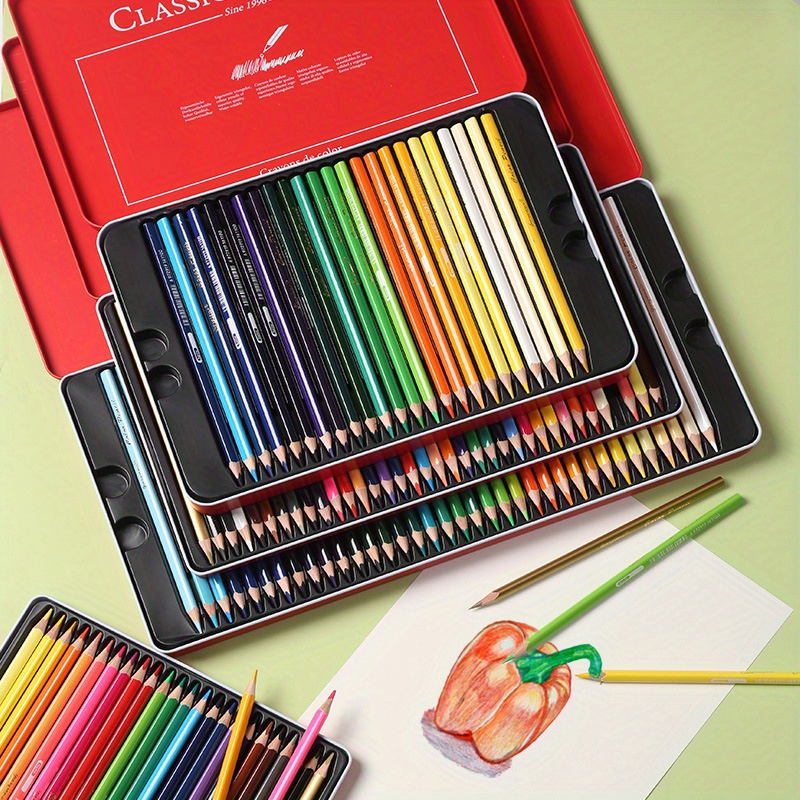 120 Colors Pencils Zipper case Set oil Color Pencil Set - Temu