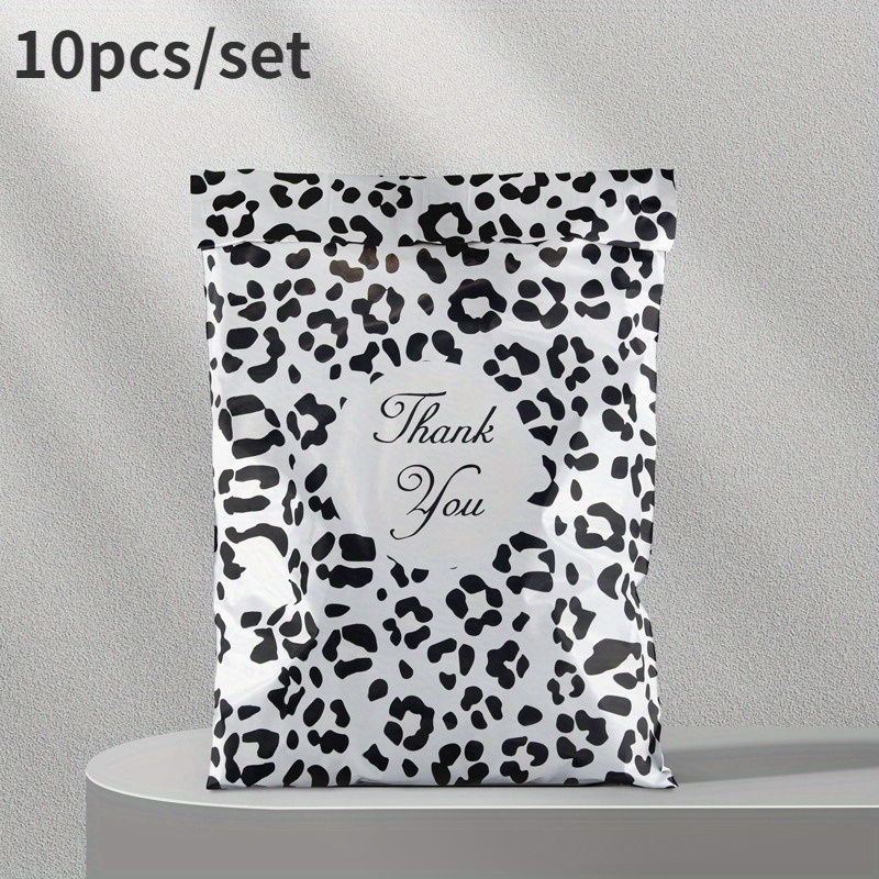Image of 10pcs Packaging Bags, Printed Bags, Clothing Bags, Bags, Holiday Gift Bags, Storage Bags, Packaging Decorative Bags, Bags Waterproof Packaging