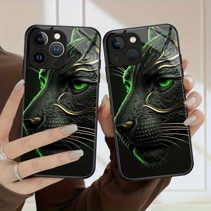 

Animal Pattern Fashion Dazzling Tempered Glass Protective Phone Case For Iphone 11/12/13/14/15 Pro Max