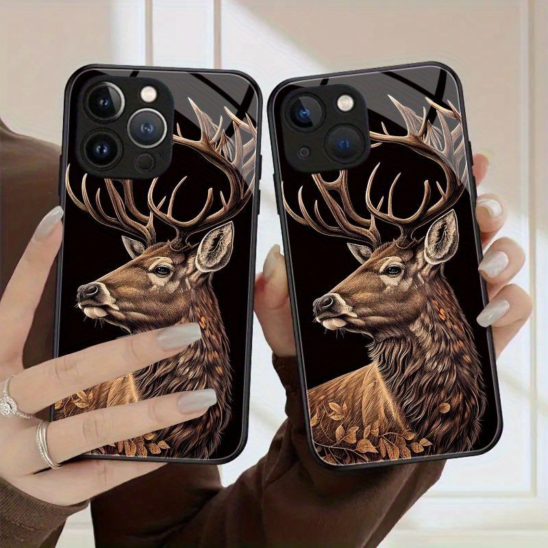 

Animal Pattern High Definition Tempered Glass Protective Phone Case For Iphone 11/12/13/14/15 Pro Max