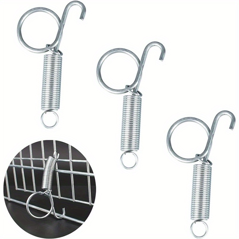 Pet Cage Hooks Cats Dogs Spring Bird Cage Metal Hooks Pet - Temu