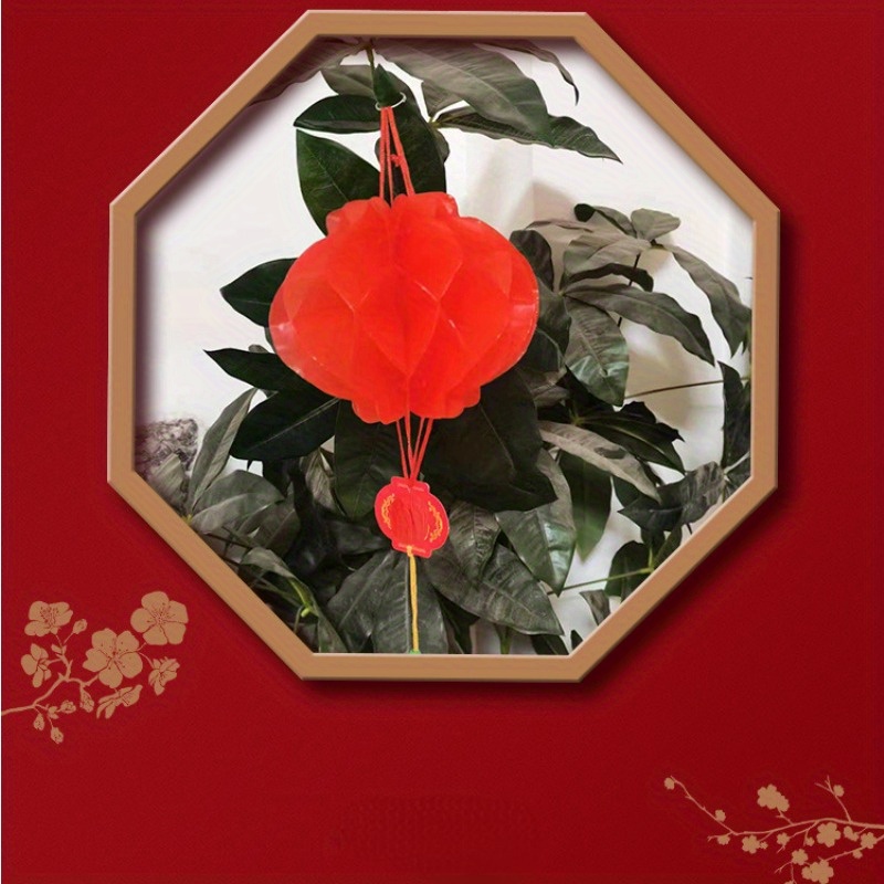 13 Farolillos Papel Redondos Color Rojo Rosa Decorativos - Temu