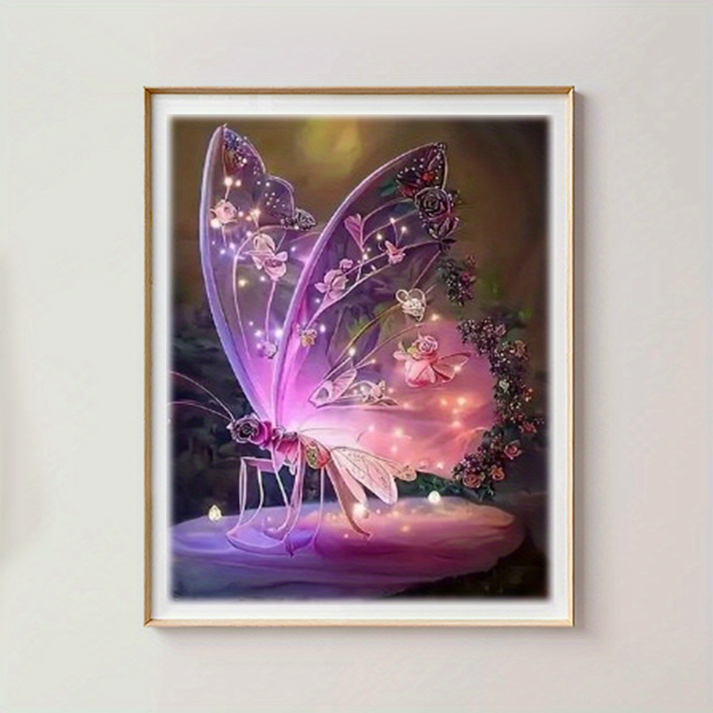 11.81inch*15.75inch DIY Diamond Painting Room Decoration Hanging Painting  Ornament Handmade Exquisite Bright Diamond And Big Diamond Pink Castle