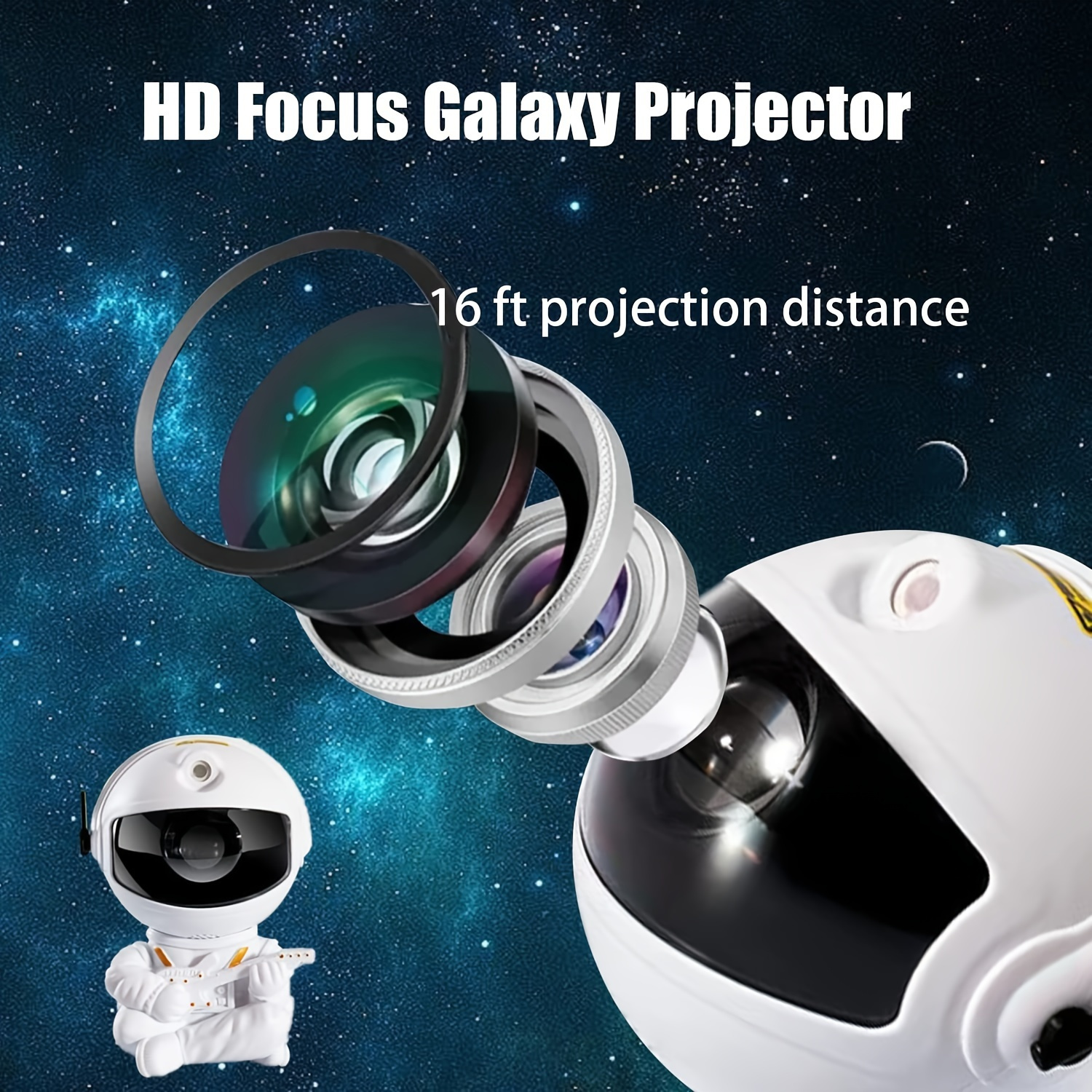 1pc remote control timing led nebula night light with star projector and guitar night light remote control 360 rotation astronaut nebula projector bedroom game room decoration details 6