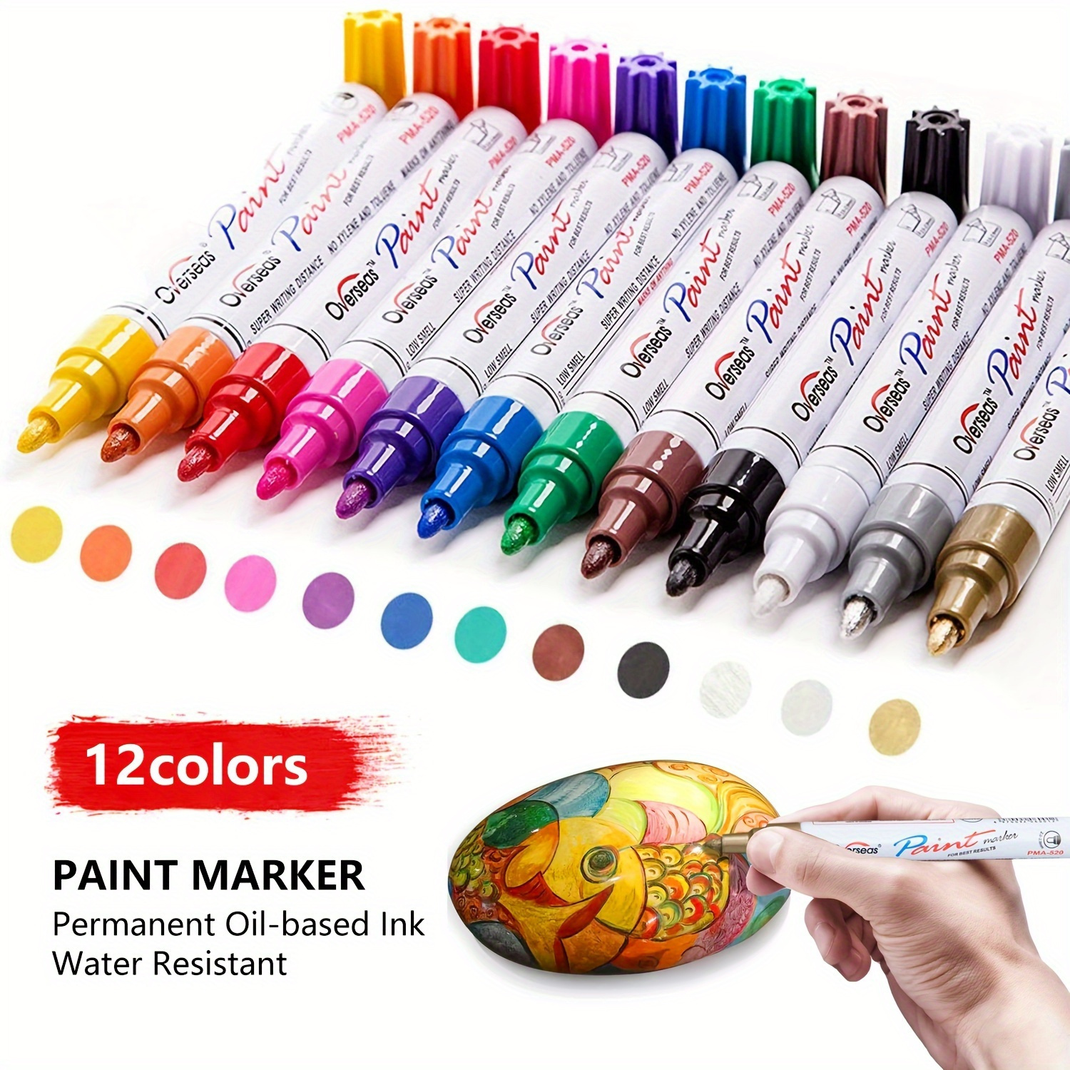 TOOLI-ART Acrylic Paint Markers Paint Pens Special Colors Set For Rock  Painting, Canvas, Fabric, Glass, Mugs, Wood, Ceramics, Plastic,  Multi-Surface. Non Toxic, Water-based (PASTEL M) : Arts, Crafts & Sewing, Tooli  Art