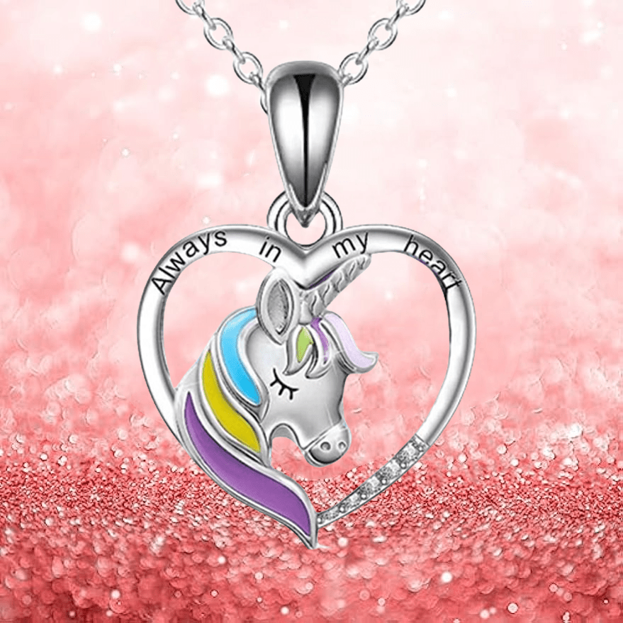 1pc Unicorn Necklace for Girls, Unicorn Pendant Necklace, Fantasy Unicorn Jewelry for Daughter Girls,Unicorn Toy,Temu