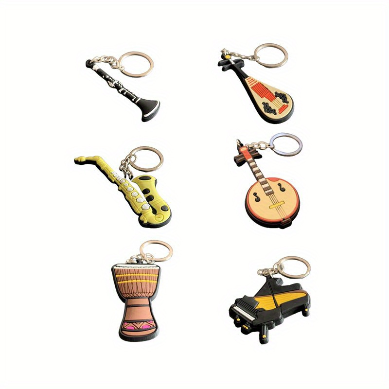 1pc Porte clés Musical Piano Microphone Guitare Saxophone - Temu