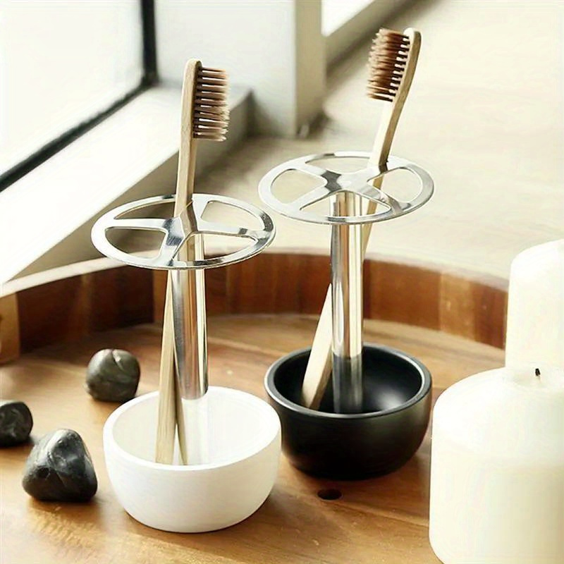 Vasos de baño, Taza de cerámica para cepillos de dientes, titulares de  cepillo de dientes, vaso de vaso, soporte para brochas de maquillaje  Soporte