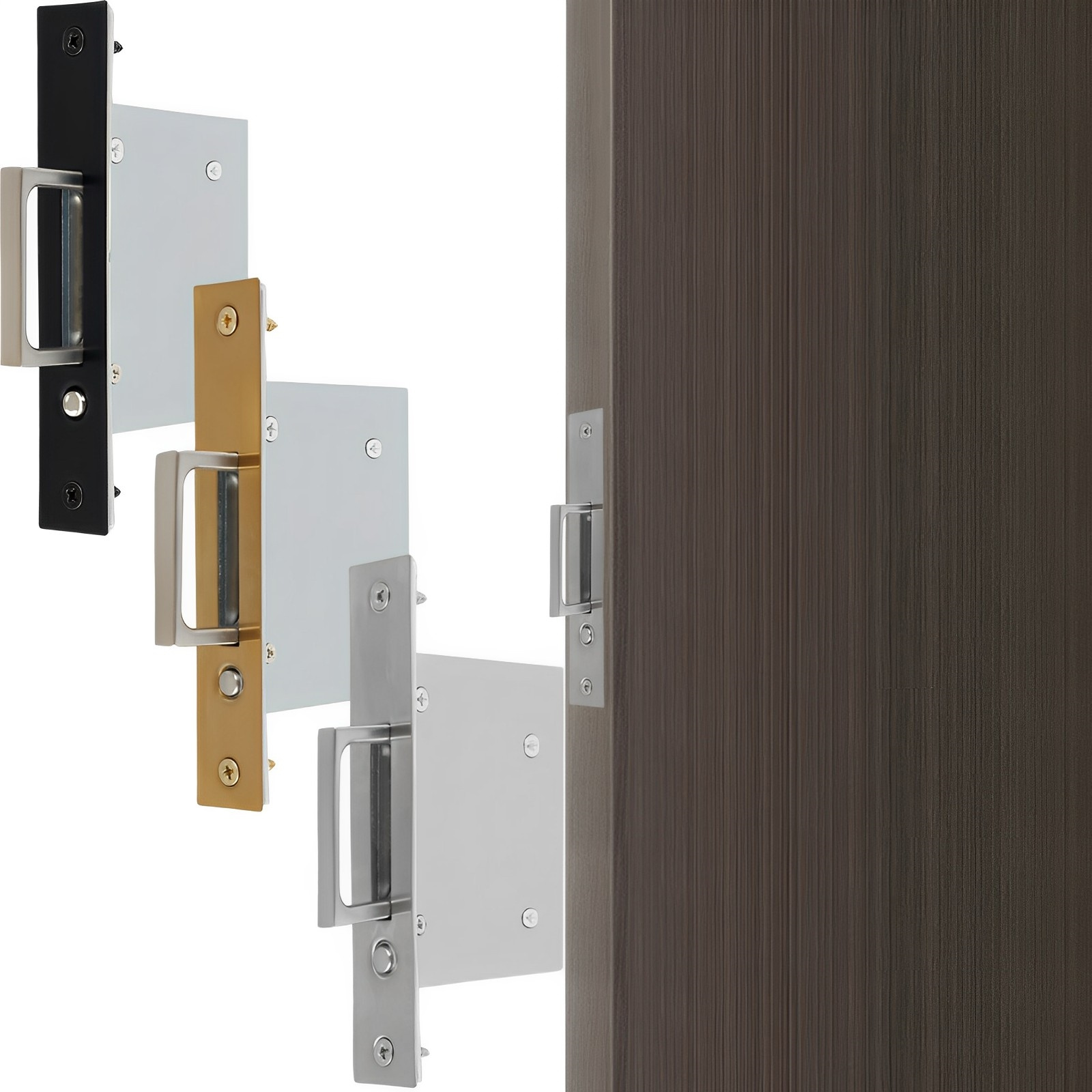 Tirador de puerta de entrada, color dorado, de acero resistente, manija de  puerta corrediza de granero de acero resistente, manija de puerta de vidrio