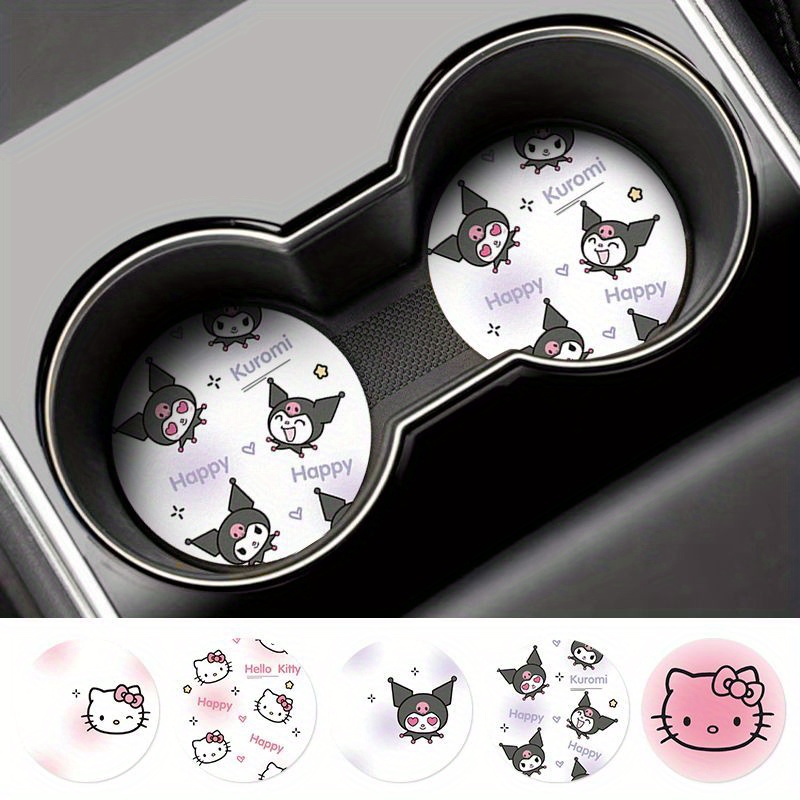 Hello Kitty Kawaii Car Coasters y2k Good Items Water - Temu