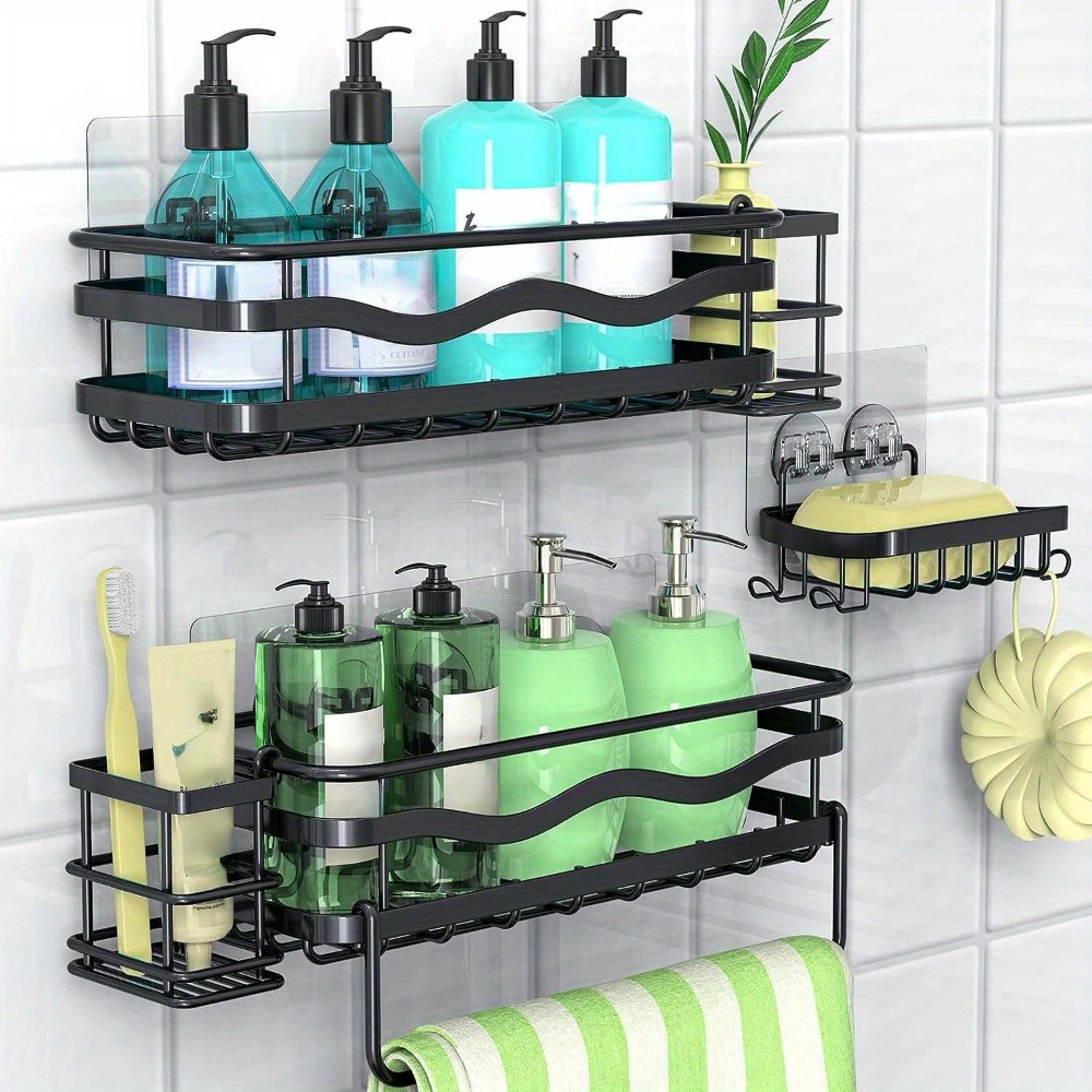 Wall Mounted Bathroom Storage Rack Bathroom Hanging Shelf - Temu