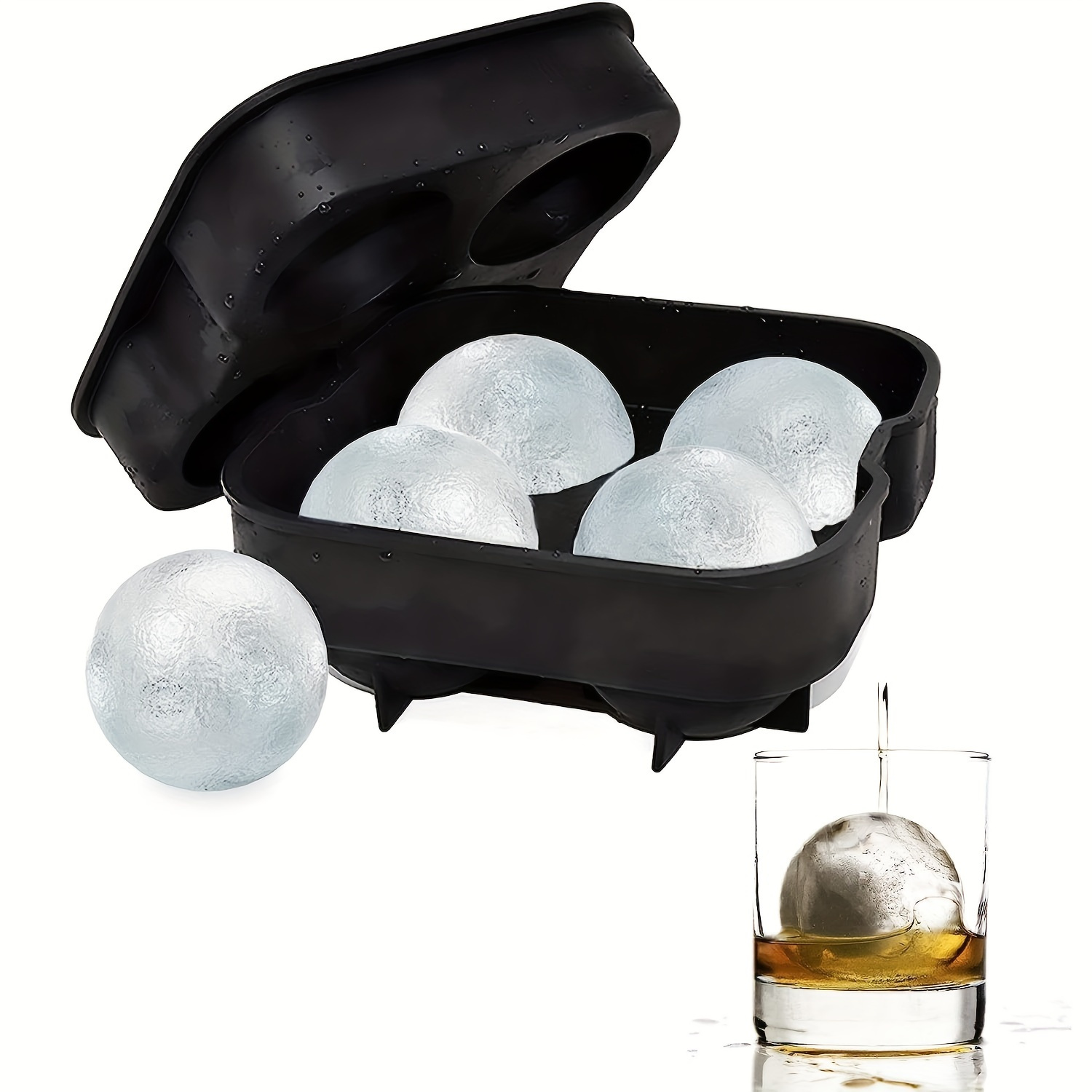 Crystal Clear Ice Ball Maker Home-made Ice Cube Trays Reusable Spherical  Whiskey Tray Mould Round Heart Square and Diamond Shape
