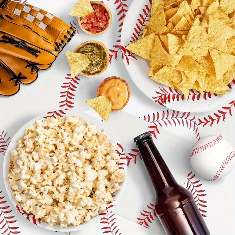 20 Piezas/juego Platos Vasos Papel Temática Béisbol Platos - Temu