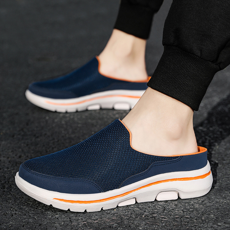 Plus Size Mens Trendy Solid Woven Knit Breathable Slip On Mule Shoes Comfy  Non Slip Soft Sole Slippers For Mens Outdoor Activities, Free Shipping On Items  Shipped From Temu