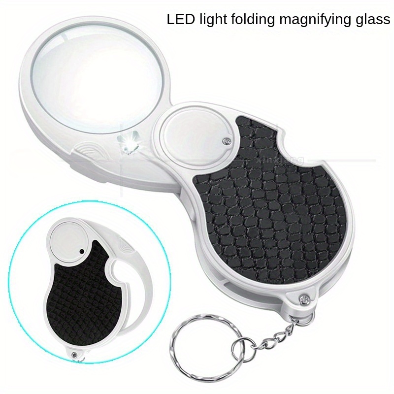 3X Portable Small Magnifying Glass with Keychain