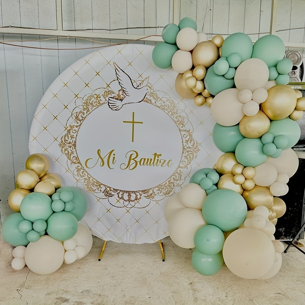 50 globos de Mi Bautizo con cruz y paloma para decoraciones de bautismo,  bautizo, primera comunión, decoraciones para baby shower