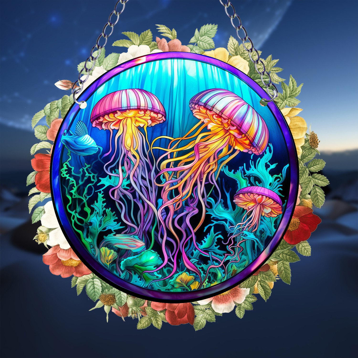 Jellyfish Acrylic Plaque Jelly Fish Suncatcher Jellyfish - Temu