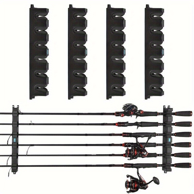 Vertical/horizontal Fishing Rod Holder Wall mounted Fishing - Temu